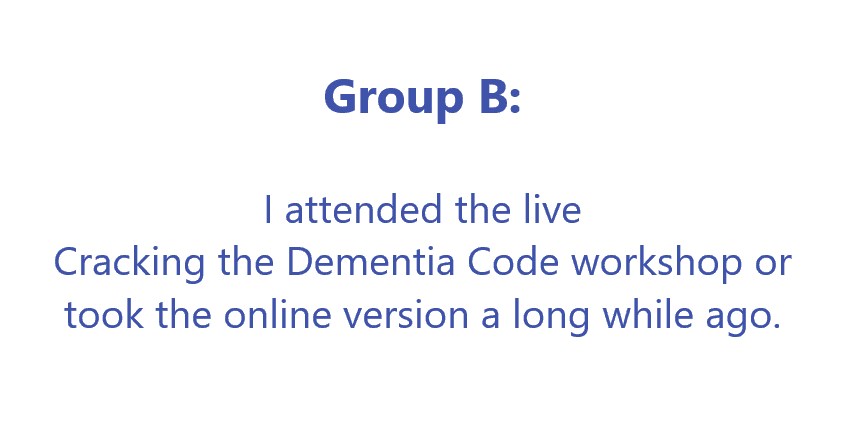 Group B - Personalized Dementia Solutions Inc.